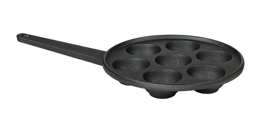 CAST IRON PAN FOR MINI PANCAKES TAKOYAKI 7 HOLES INDUCTION Manufacturer code PATELNIA DO NALEŚNIKÓW