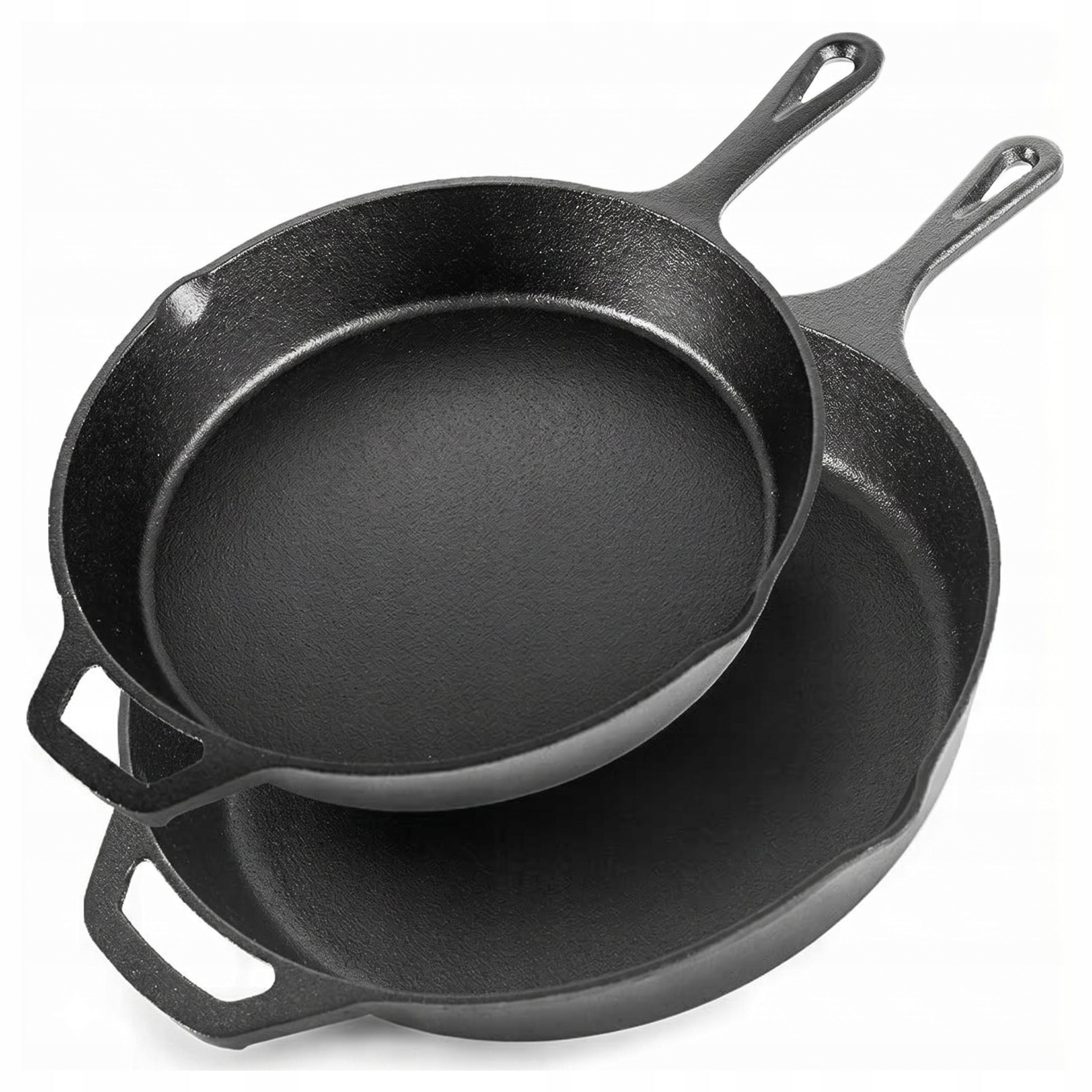 CAST IRON PAN LARGE SET 26cm and 31cm INDUCTION FIREPLACE GRILL PLATE