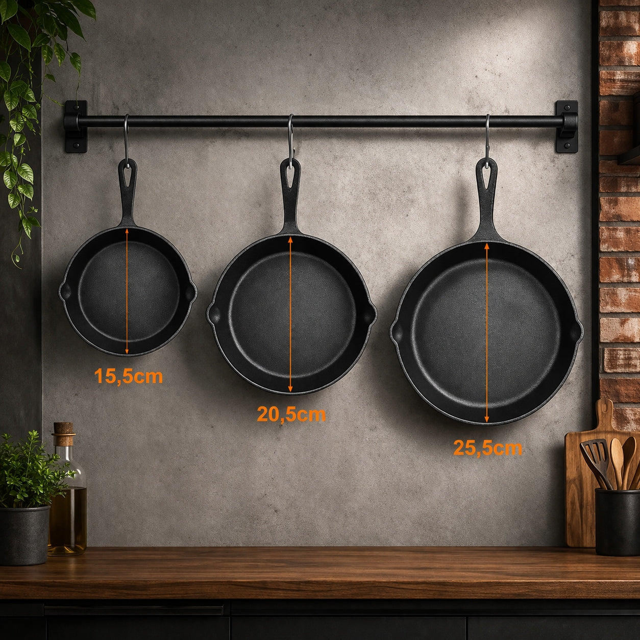 CAST IRON PAN SET OF CAST IRON PANS 3PCS GRILLING FOR IRON3 FIREPLACE Manufacturer code 5905399714222