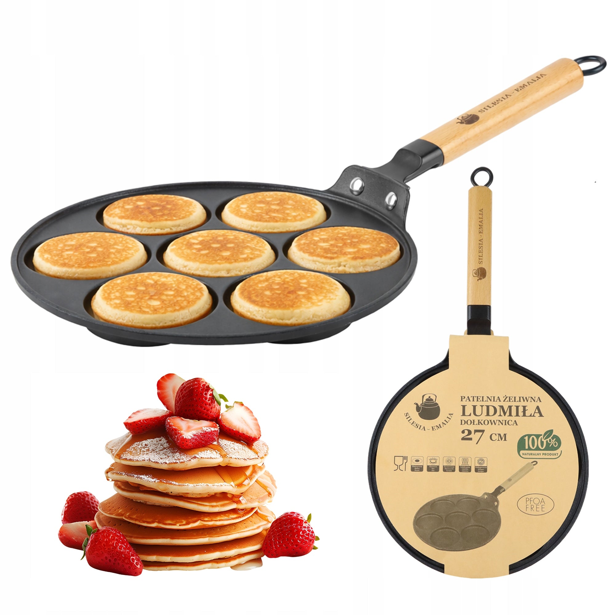 CAST IRON PANCAKE PANCAKES INDUCTION 27CM