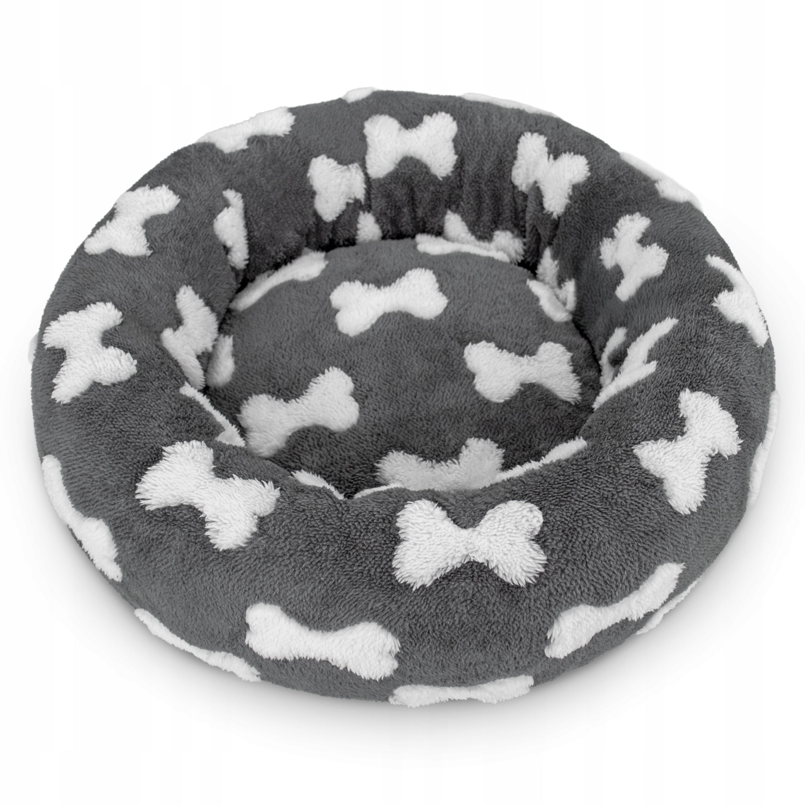 CAT AND DOG BED ROUND 55 CM SOFT ENVELOPING FURRY ANKLES Packaging status original