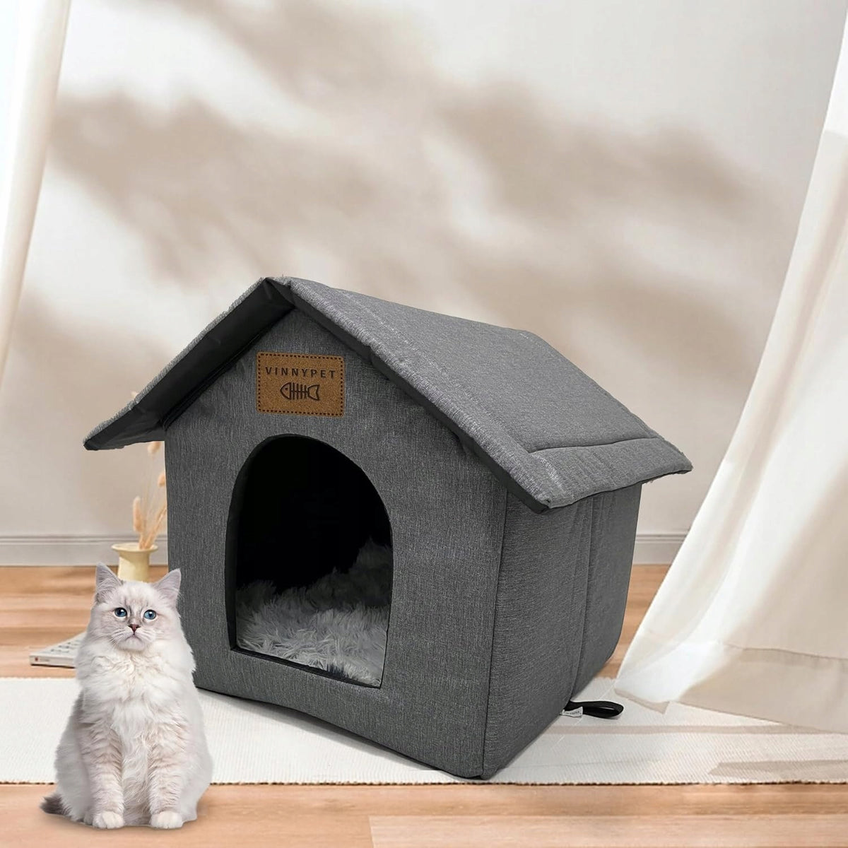 CAT AND SMALL DOG HOUSE WATERPROOF OUTDOOR WITH PILLOW Manufacturer code 4002554351238