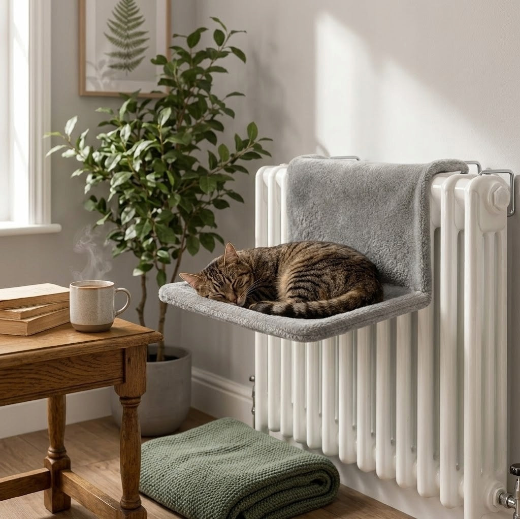 CAT BED HAMMOCK HANGING BED PLAYPEN FOR RADIATOR WINDOW 2PCS Manufacturer code LEGOWISKO WISZĄCE PLUSZOWE DLA KOTA KANZA