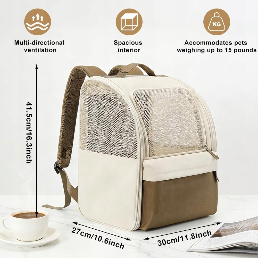 CAT DOG BACKPACK 15KG FOLDING WATERPROOF OXFORD NET Manufacturer code PLECAK DLA PSA KOTA SKŁADANY WODOSZCZELN