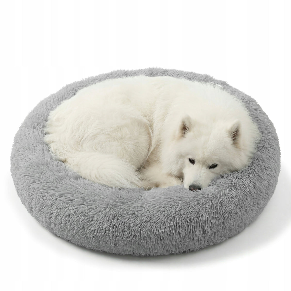 CAT DOG BED SOFT HAIRY BEDDING PILLOW SHAGGY LARGE 90 CM