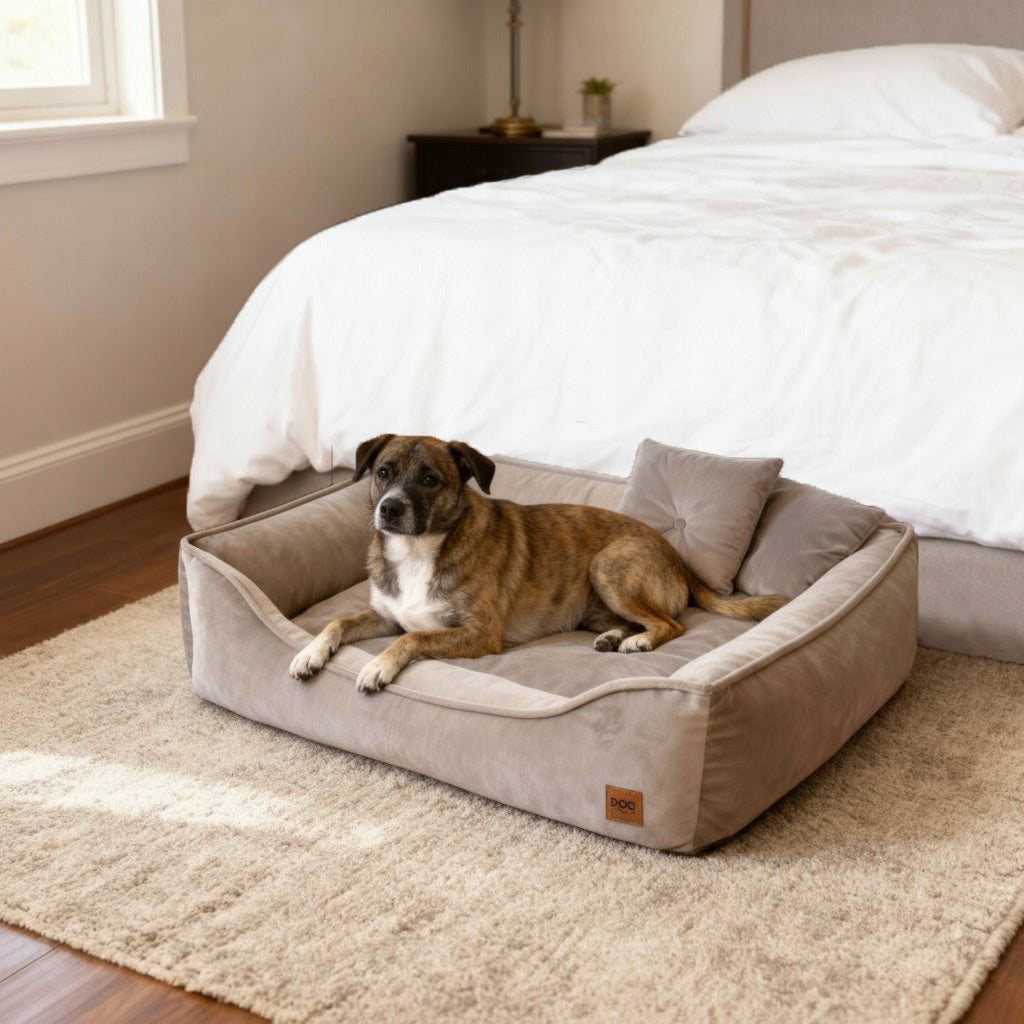CAT DOG BED VELVET LUX COUCH PREMIUM 70x50 CM made in Poland Brand Dogguru
