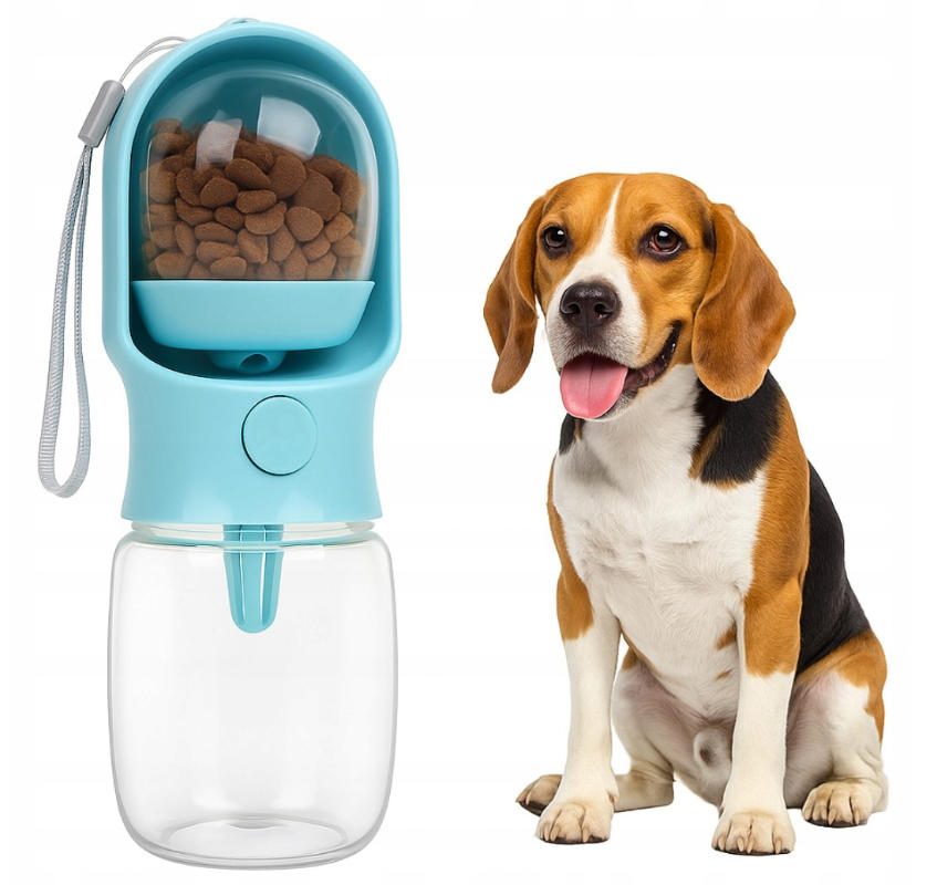 CAT DOG BOTTLE DRINKER WATER BOTTLE PORTABLE WATER BOWL TRAVEL FOOD
