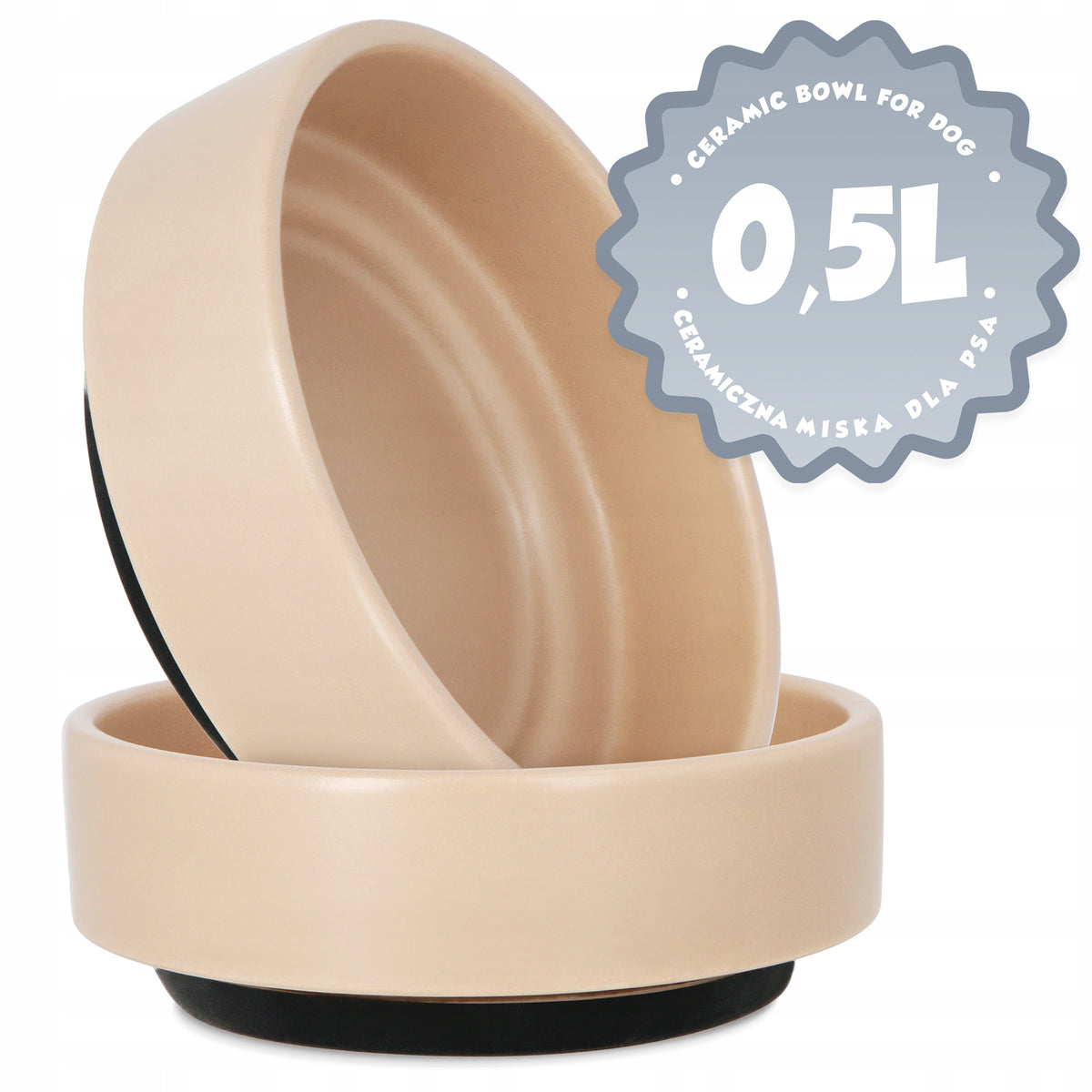 CAT DOG BOWL 0,5 CERAMIC Puppies Bowl for Water Food STABI 8K Packaging status original