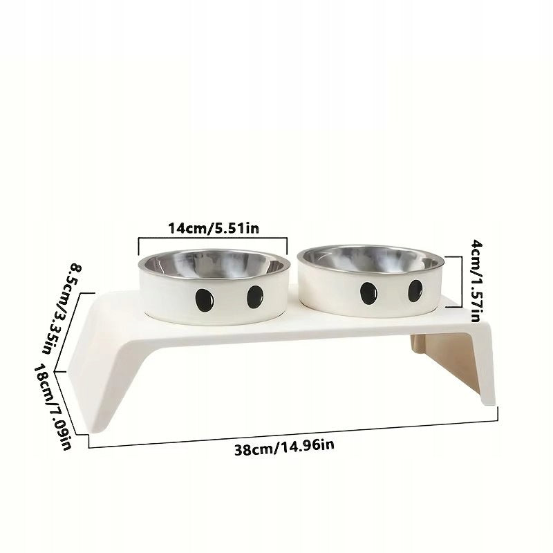 CAT DOG BOWL DOUBLE ON STAND, BOWLS ON STAND, FEEDER Packaging status original