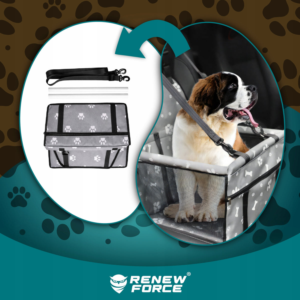 CAT DOG CAR SEAT TRANSPORTER WATERPROOF MAT Manufacturer code POKROWIEC ETUI NA SIEDZENIE SAMOCHODOWE 1