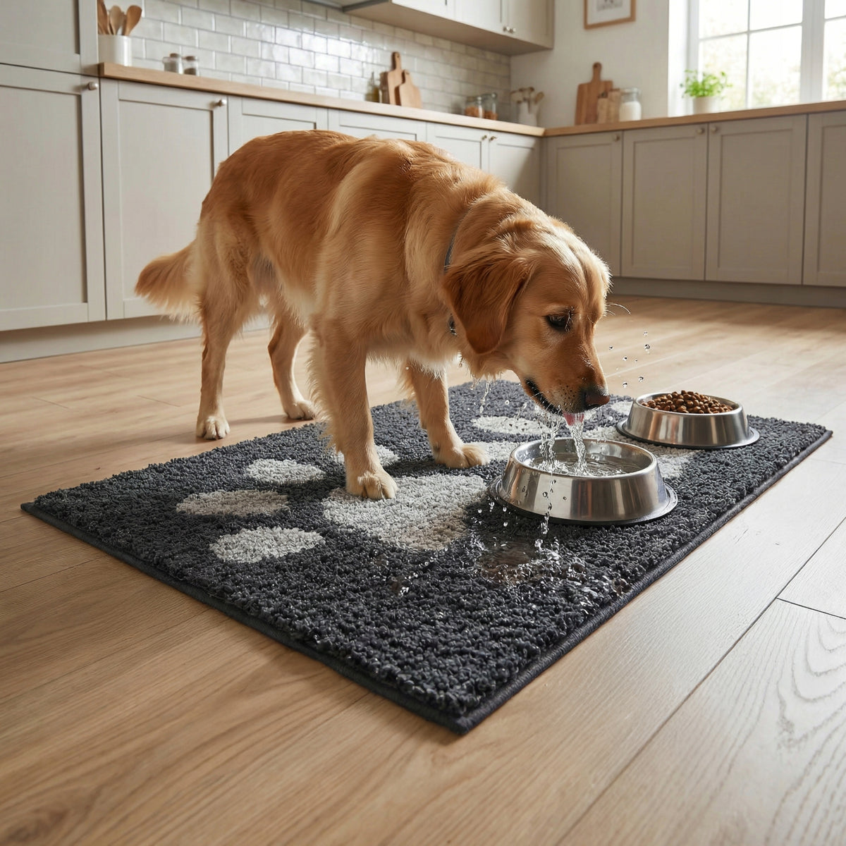 CAT DOG MAT RUG BOWL PAD BED 60X90CM WATERPROOF Packaging status original