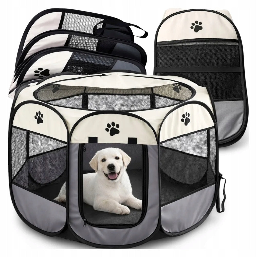 CAT DOG PLAYPEN ANIMAL RABBIT CAGE FOR HOME FOLDING TRANSPORTER