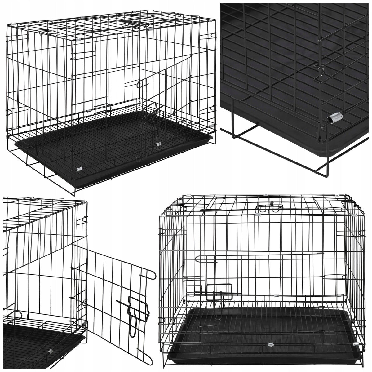 CAT DOG PLAYPEN CAGE STRONG CATWALK METAL FOLDING 60x50x42cm Packaging status original
