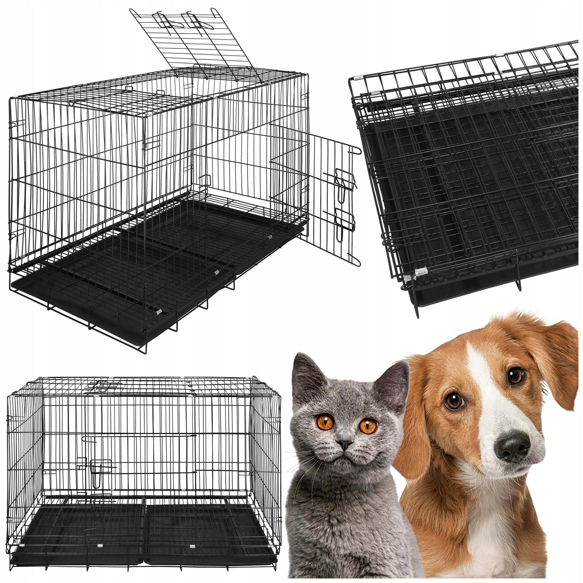 CAT DOG PLAYPEN CAGE STRONG METAL CATWALK LARGE 100x70x60cm