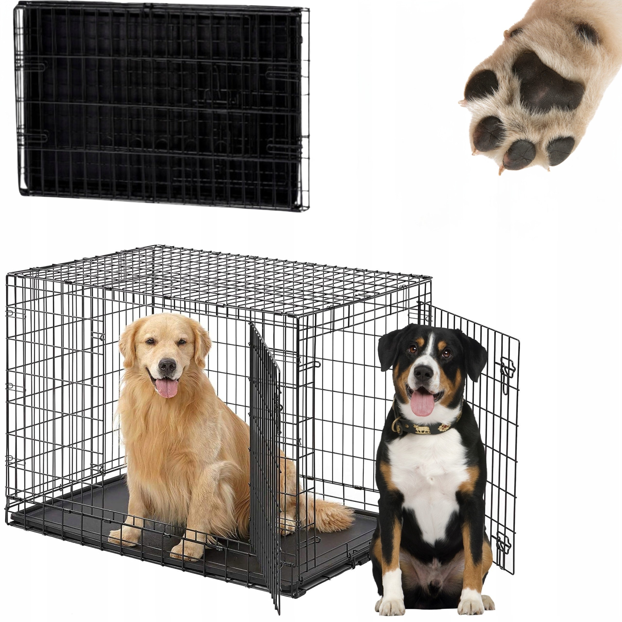 CAT DOG PLAYPEN KENNEL CAGE TRANSPORTER FOR CAR 75x54x62CM