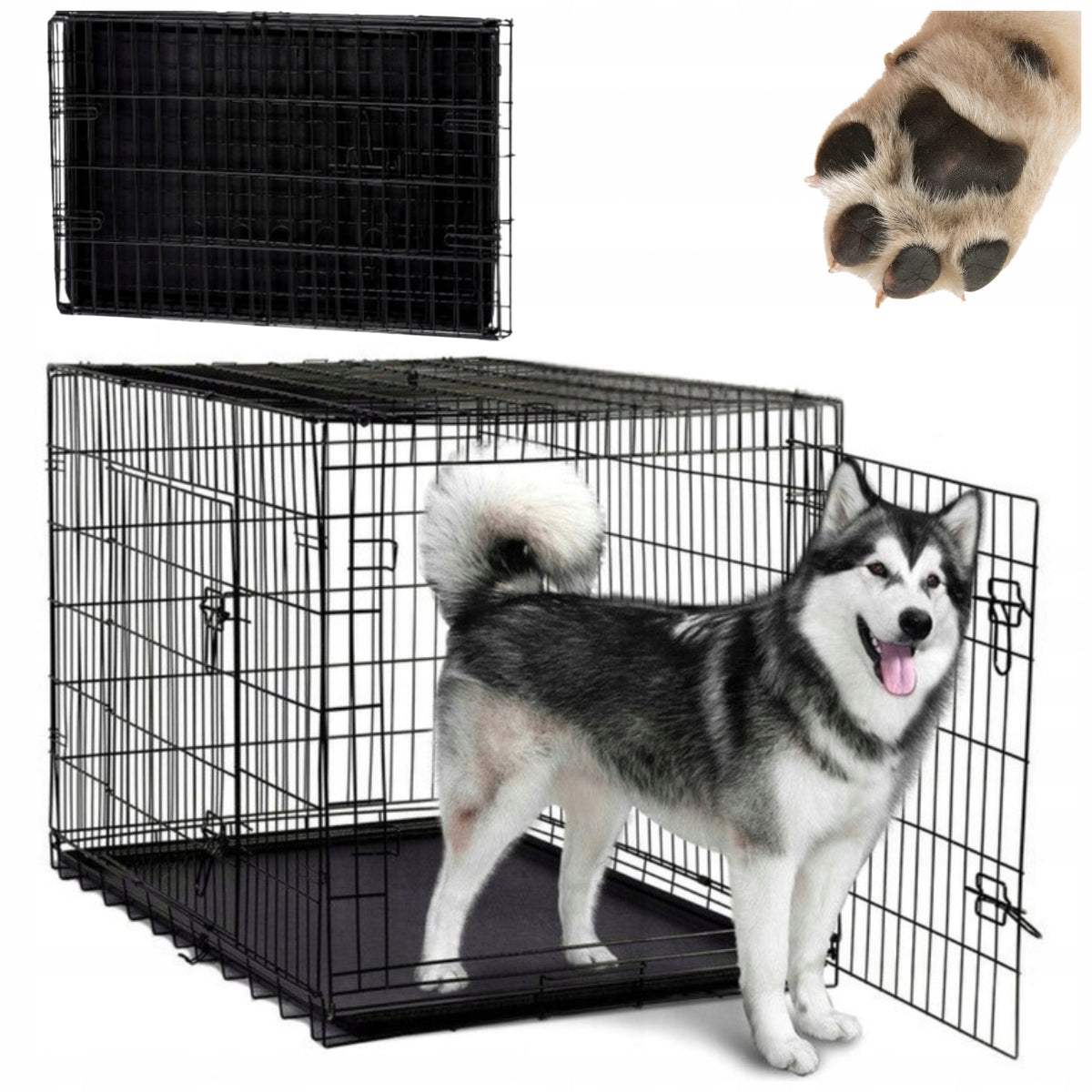 CAT DOG PLAYPEN KENNEL CAGE TRANSPORTER FOR CAR 89x56x63 cm