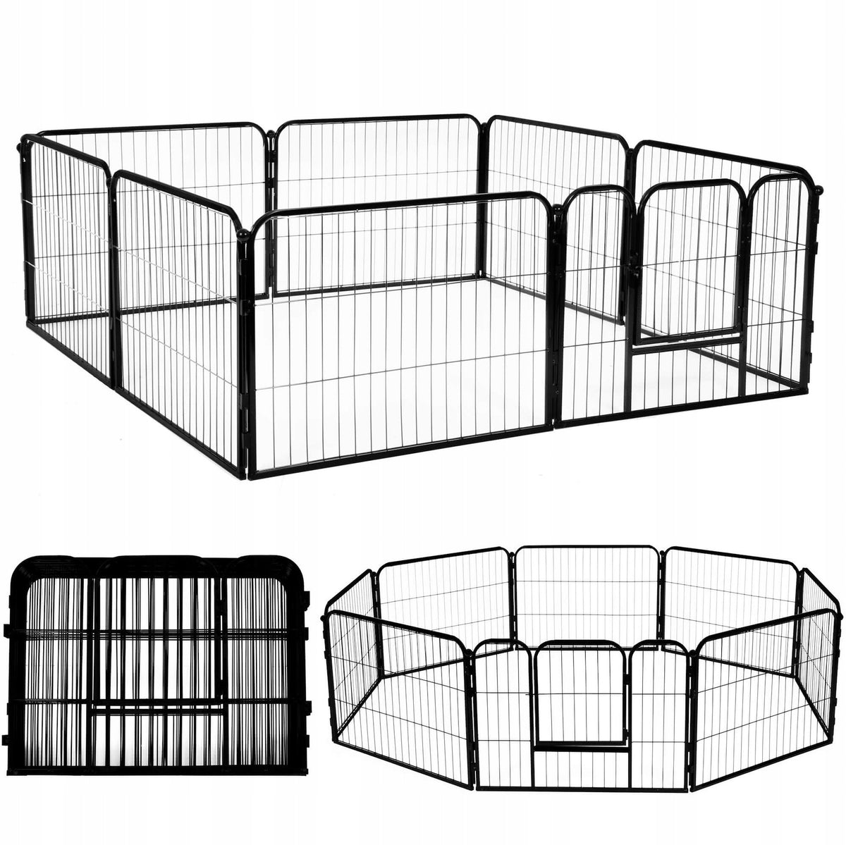 CAT DOG PLAYPEN METAL CAGE LARGE DOG CATWALK STRONG 165x165x60 CM XL Packaging status original