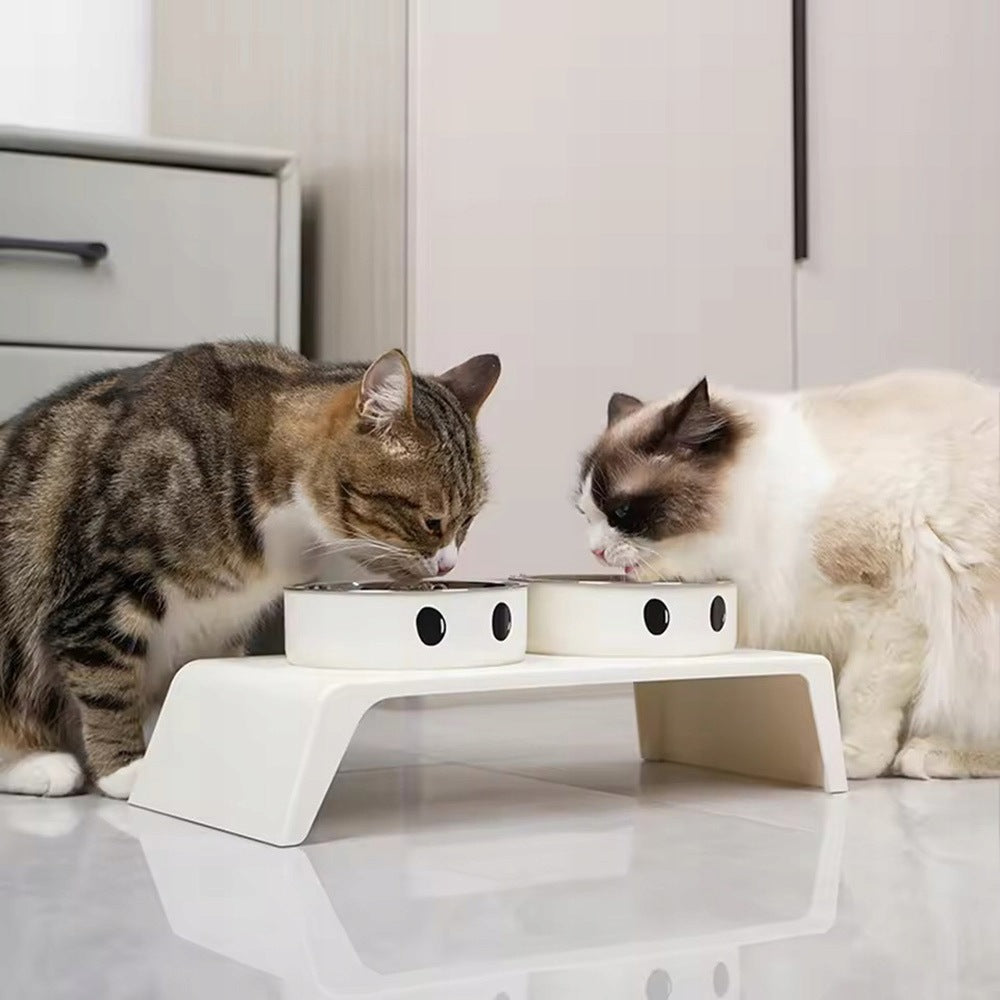 CAT FEEDING STATION RAISED CAT BOWL WITH 2 CUPS Manufacturer code miska dla kota i psów