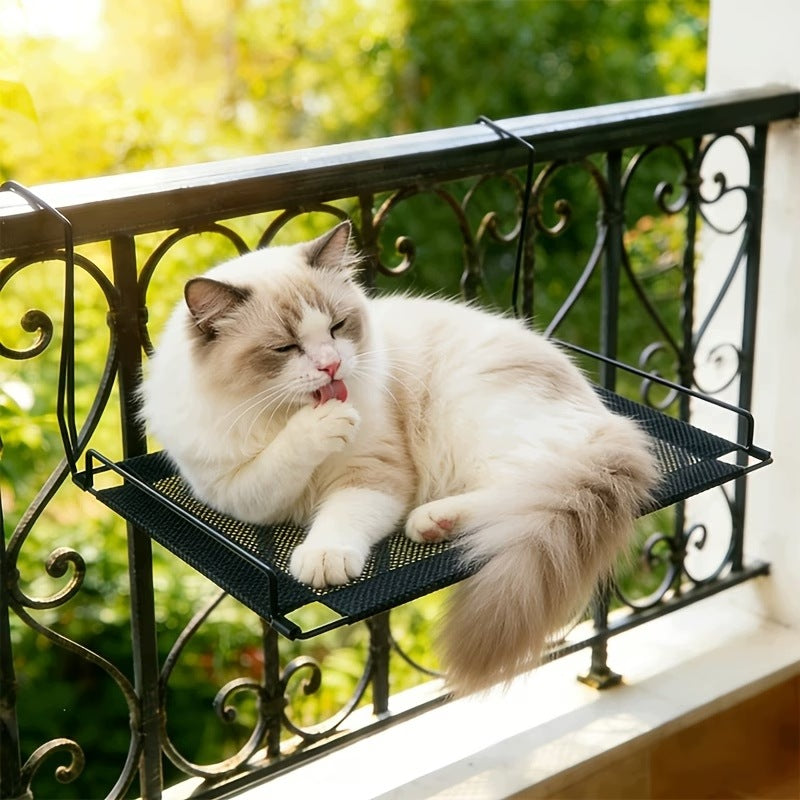CAT HAMMOCK RAILING BED BLACK 45X30X25CM WITHOUT DRILLING Manufacturer code vjhkh