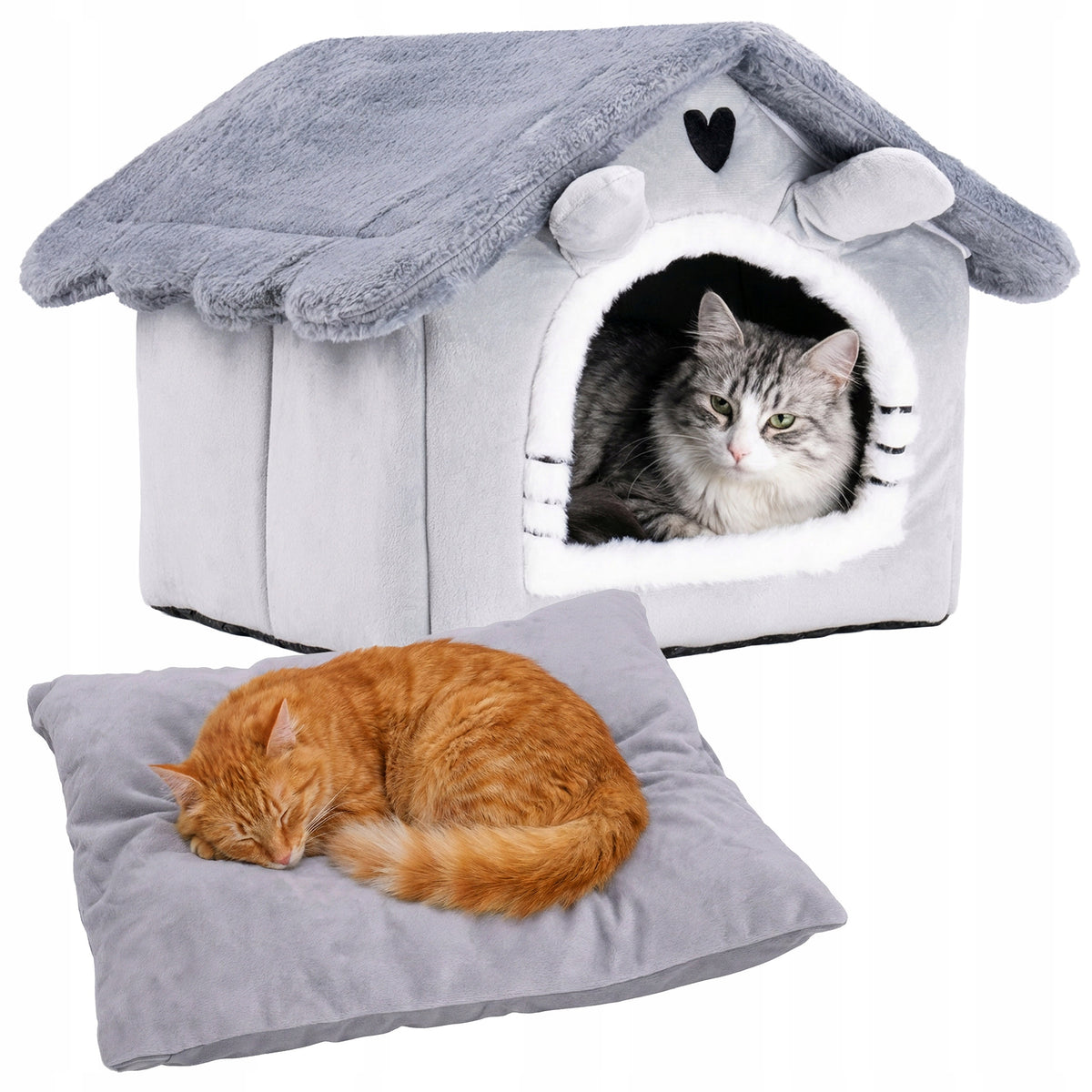 CAT HOUSE BED BOOTH PLUSH SOFT PLAYPEN PILLOW KENNEL BED