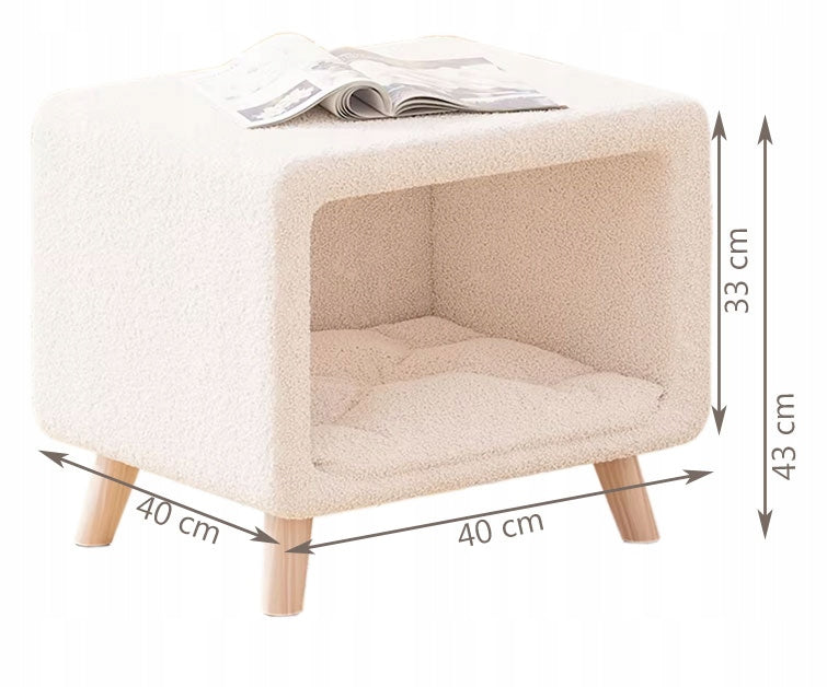 CAT HOUSE COMFORTABLE BED BOOTH SOFT BEDDING Manufacturer code 224004L-40 BIAŁA