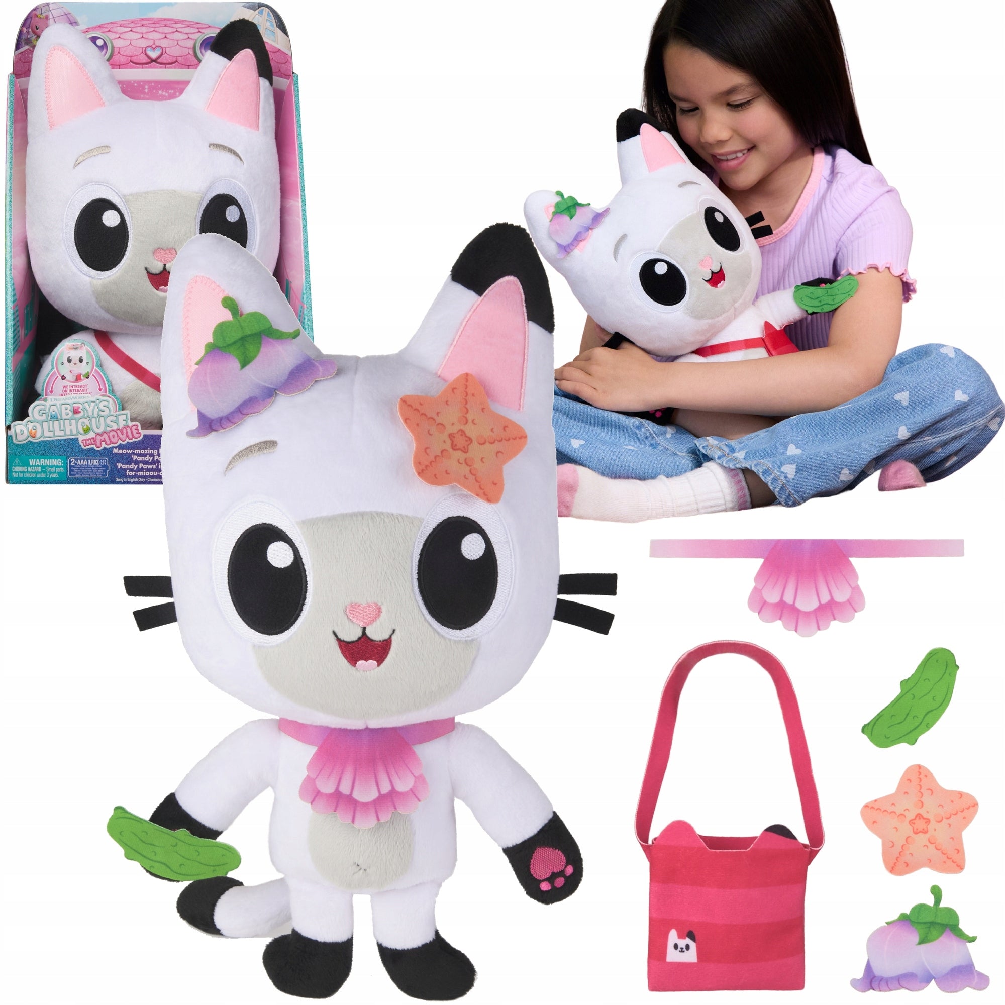 CAT HOUSE GABI FILM KITTY PANDA 30 CM INTERACTIVE PLUSH TOY PANDA PAWS