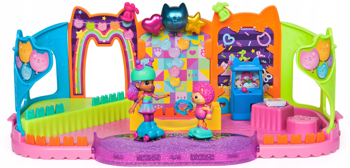 CAT HOUSE GABI GREAT SET PARTY ROOM WITH RAMP 2 FIGURINES ON ROLLER SKATES Brand Spin Master