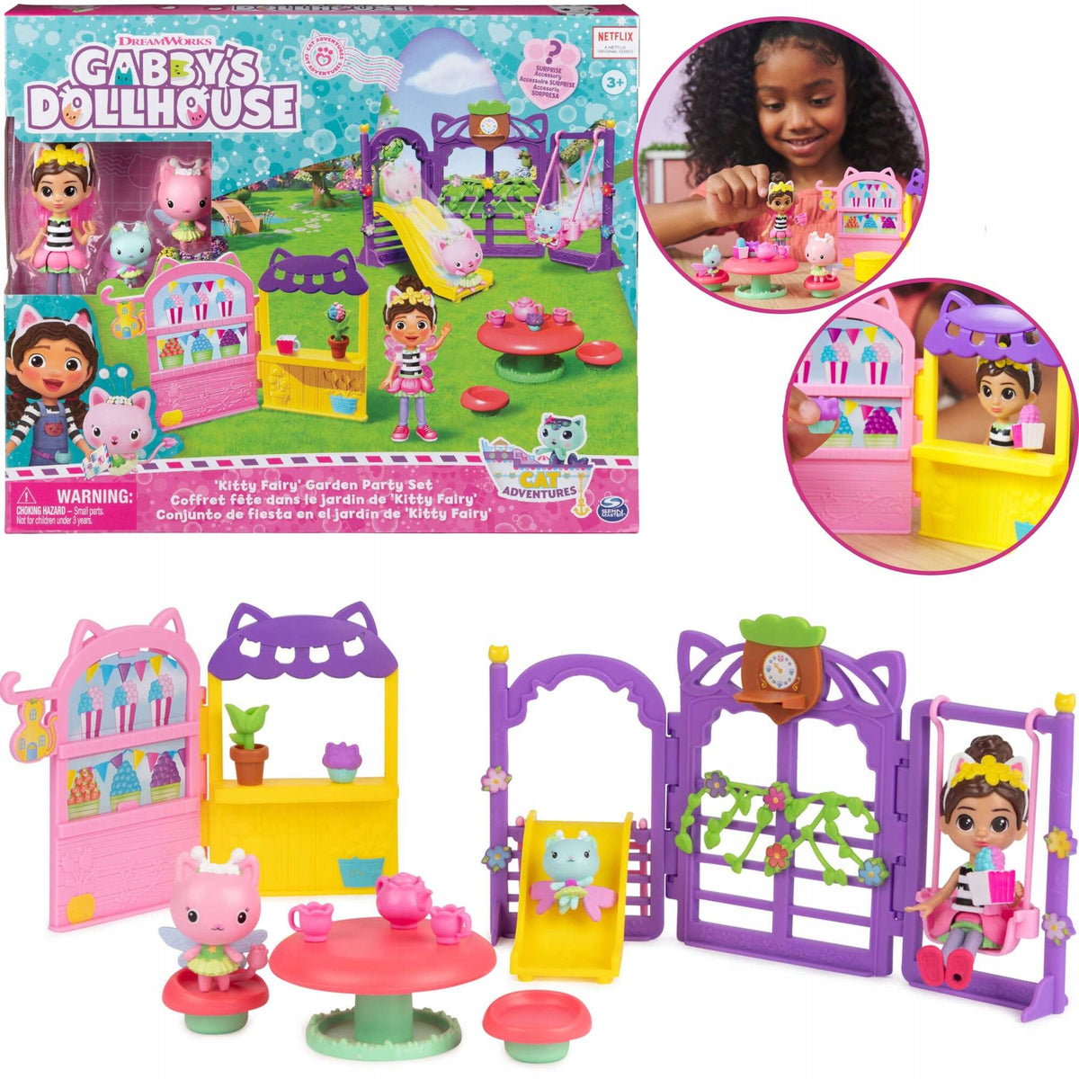 CAT HOUSE GABI SET WIZARD GARDEN + FAIRY FIGURINES SLIDE