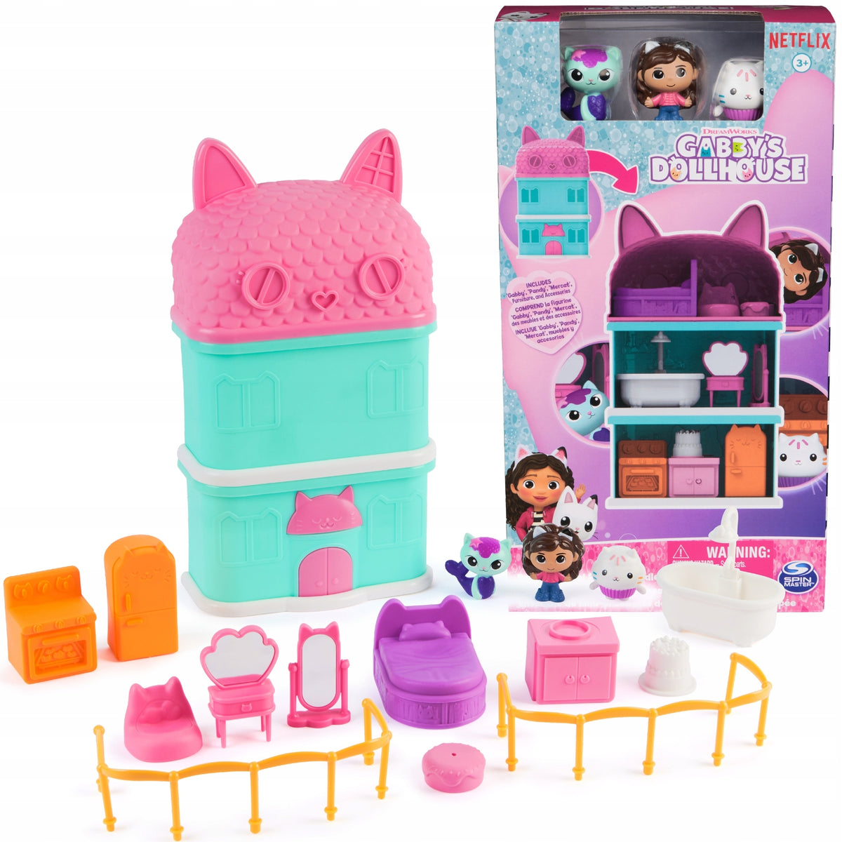 CAT HOUSE GABI SMALL COMPACT HOUSE FIGURINES ACCESSORIES MERMAID TREATS