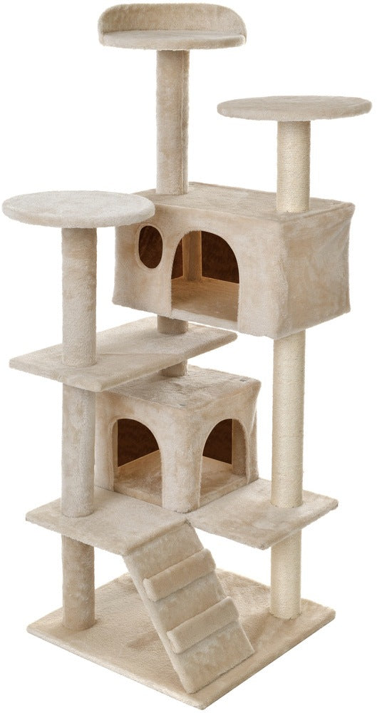 CAT SCRATCHER 131 cm BED HOUSE POST SCRATCHING TOWER HIGH