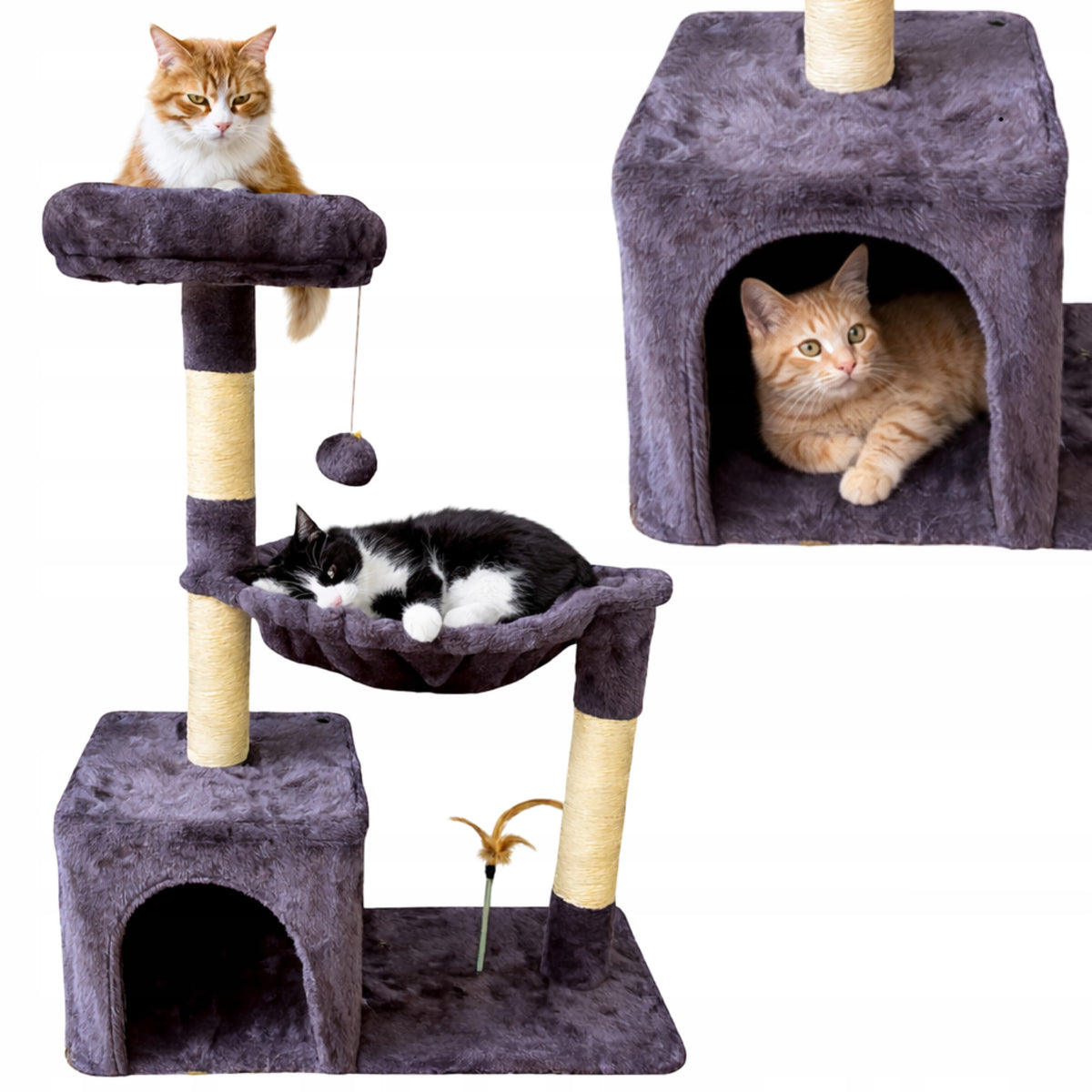 CAT SCRATCHER 86cm! BED HOUSE Sizal BOOTH Strong SUPER QUALITY post