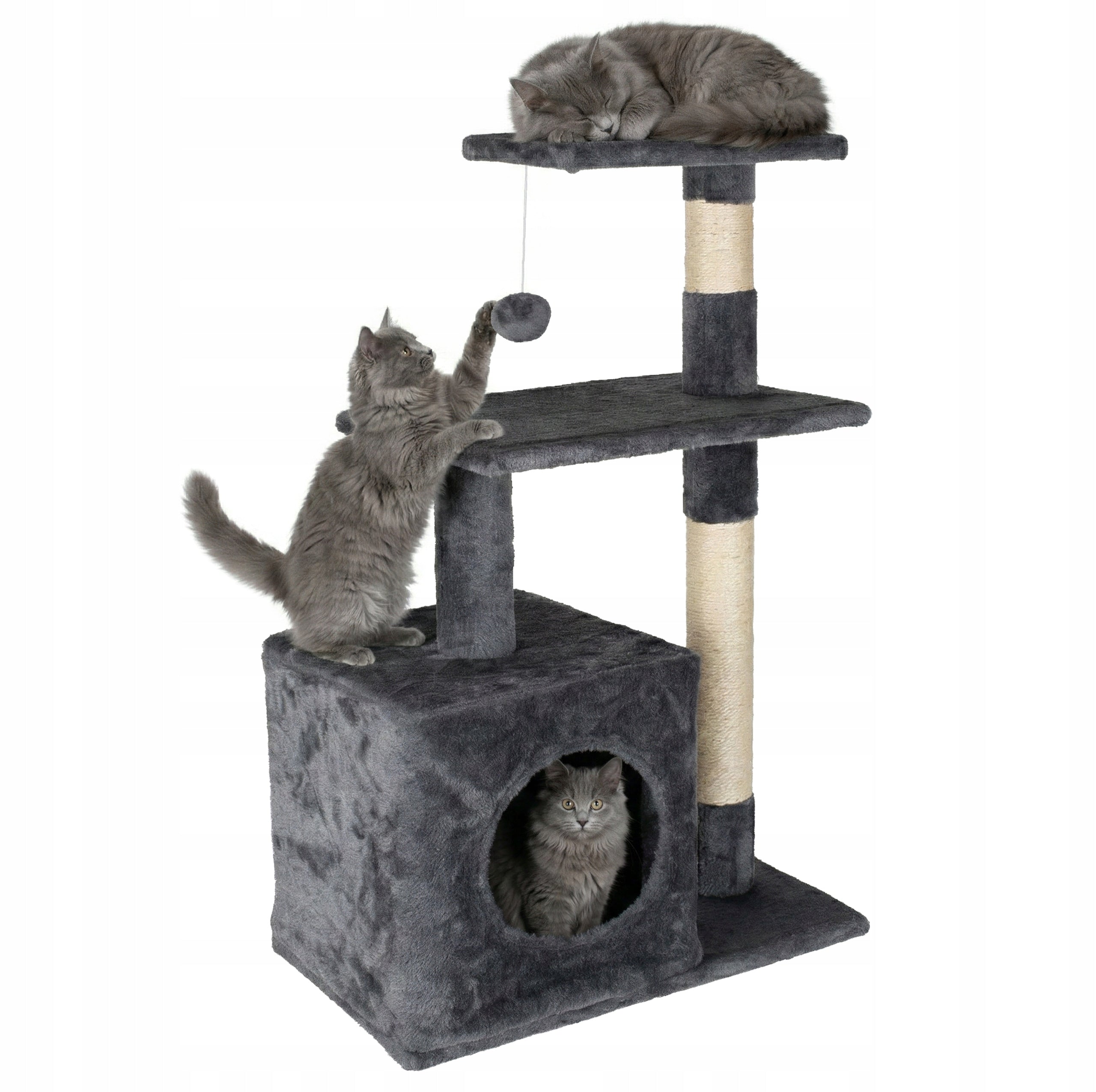CAT SCRATCHER BED COTTAGE BOOTH TOWER SCRATCHING POST SISAL TOY