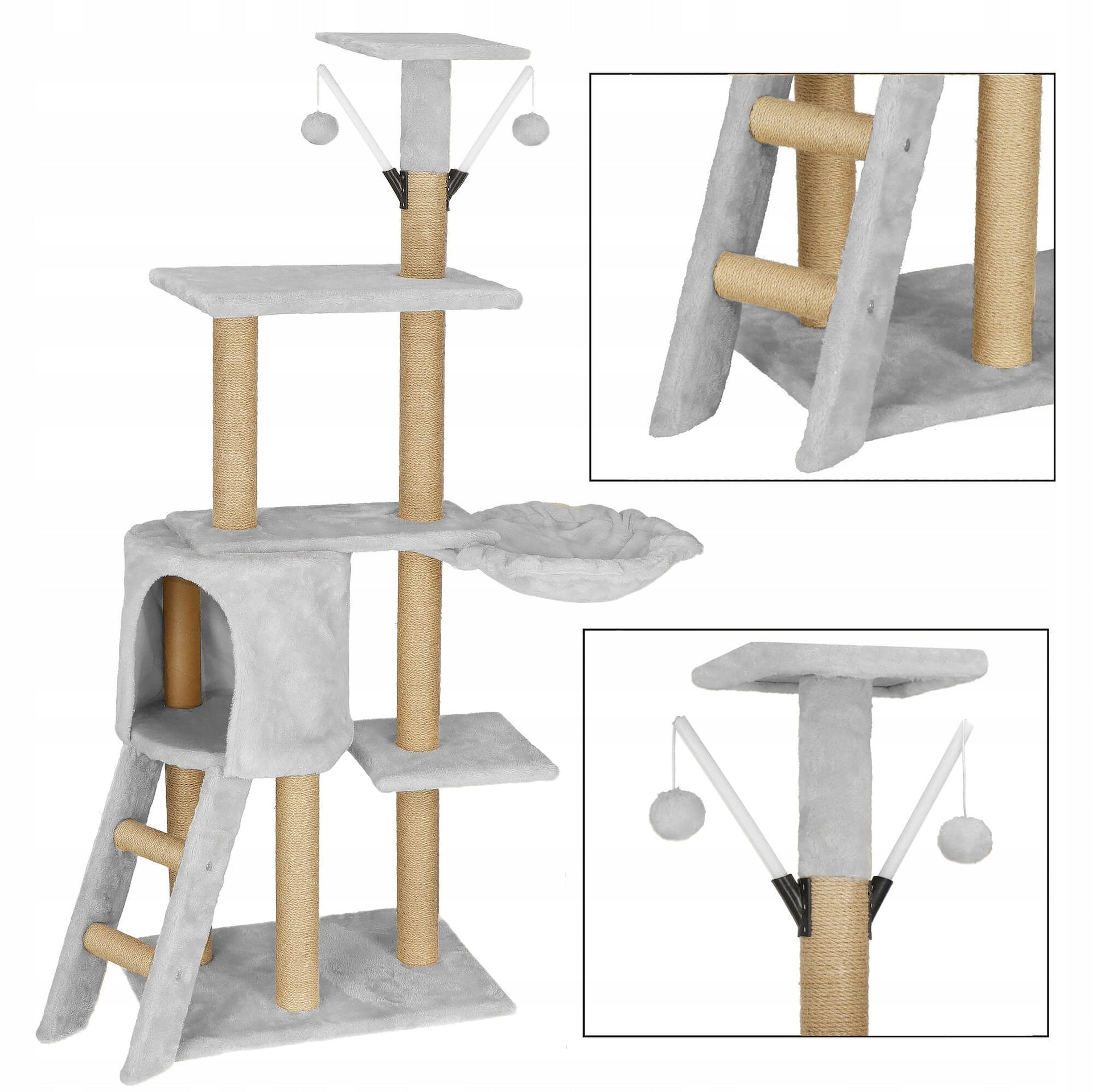 CAT SCRATCHER BED LARGE COTTAGE toy POST SISAL BOOTH 8 LEVELS Manufacturer code PA1042