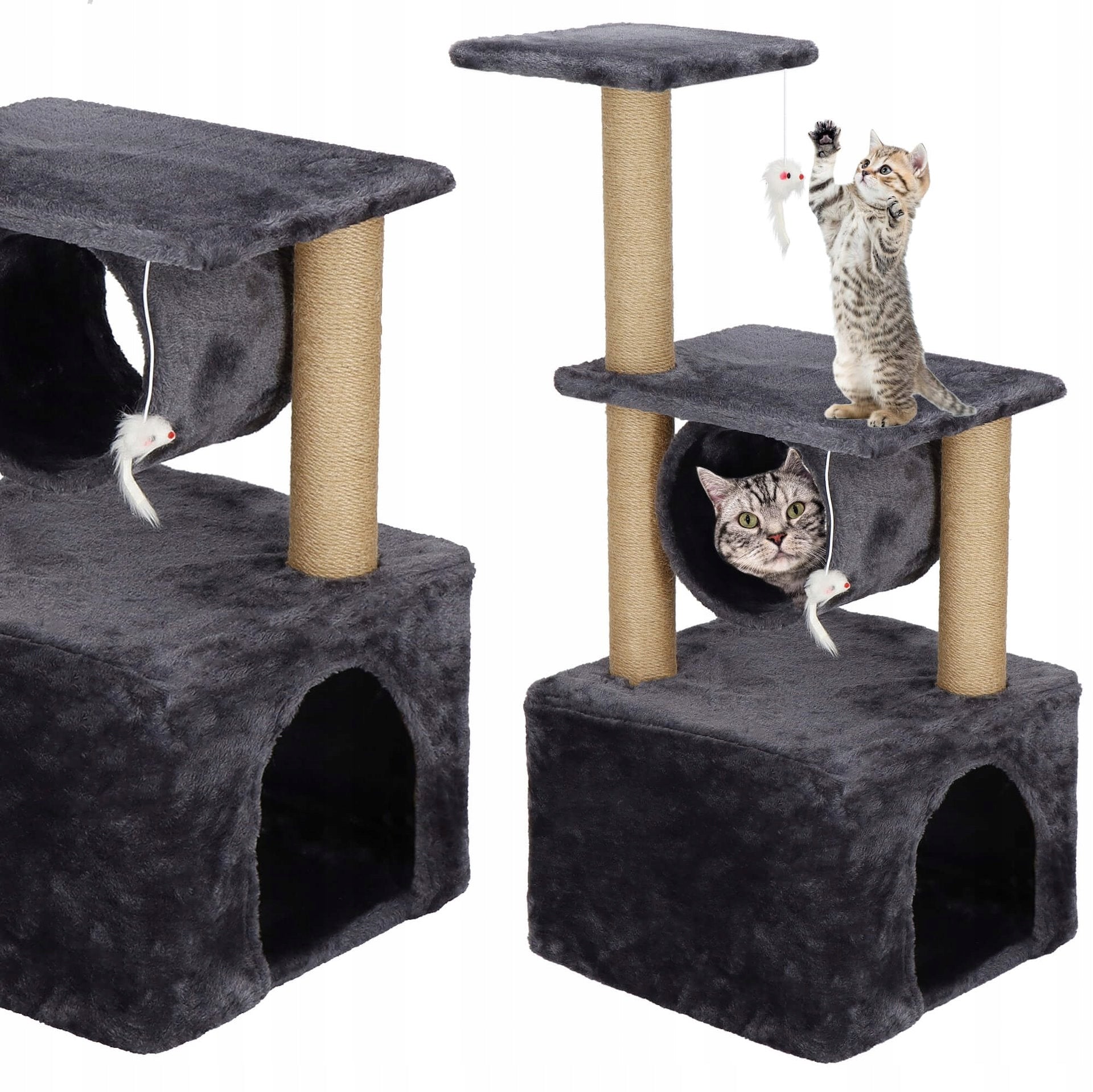 CAT SCRATCHER BED LARGE COTTAGE toy POST SIZAL BOOTH 5 LEVELS