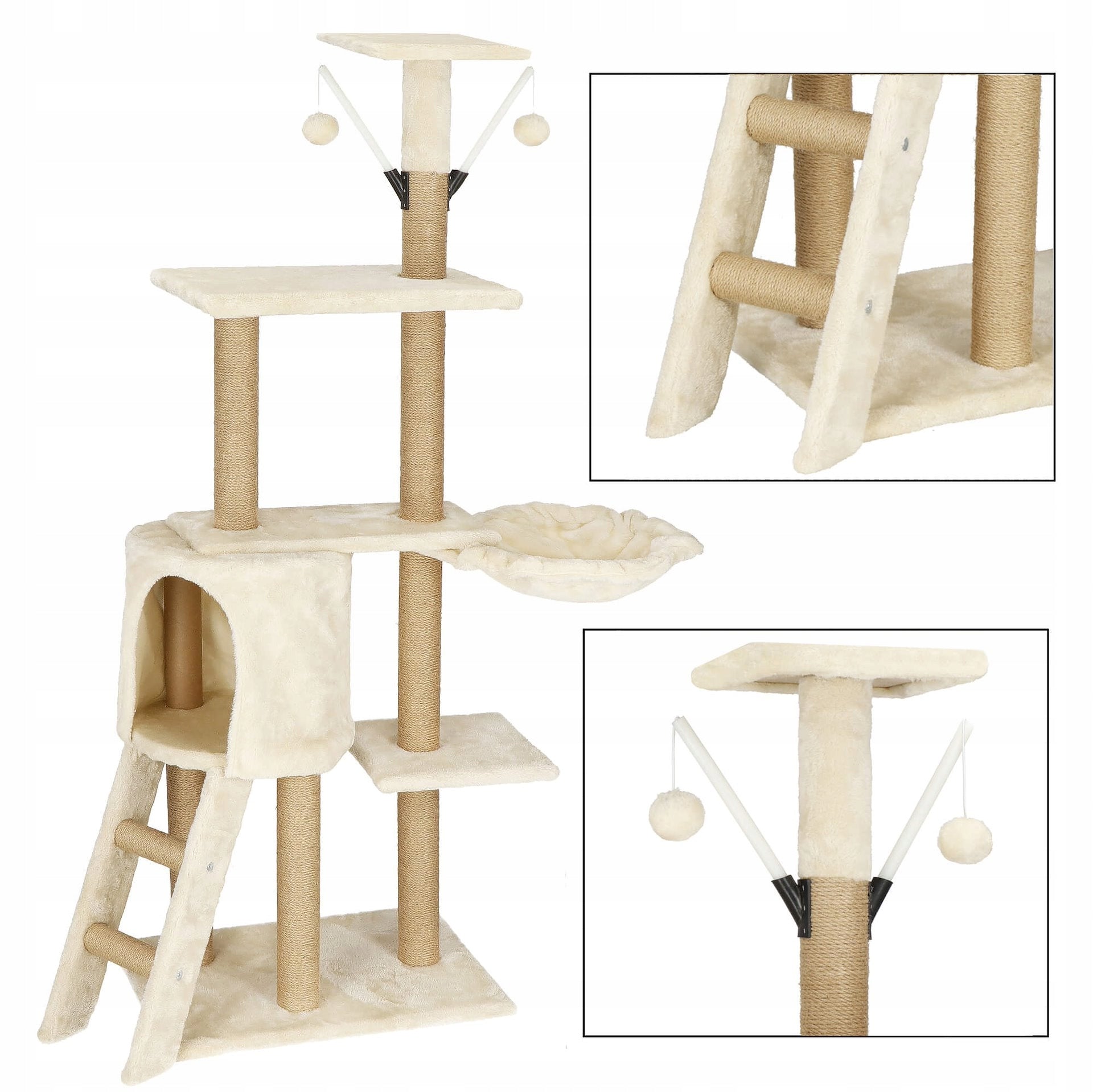CAT SCRATCHER BED LARGE COTTAGE toy POST SIZAL BOOTH 7 LEVELS Manufacturer code PA1041