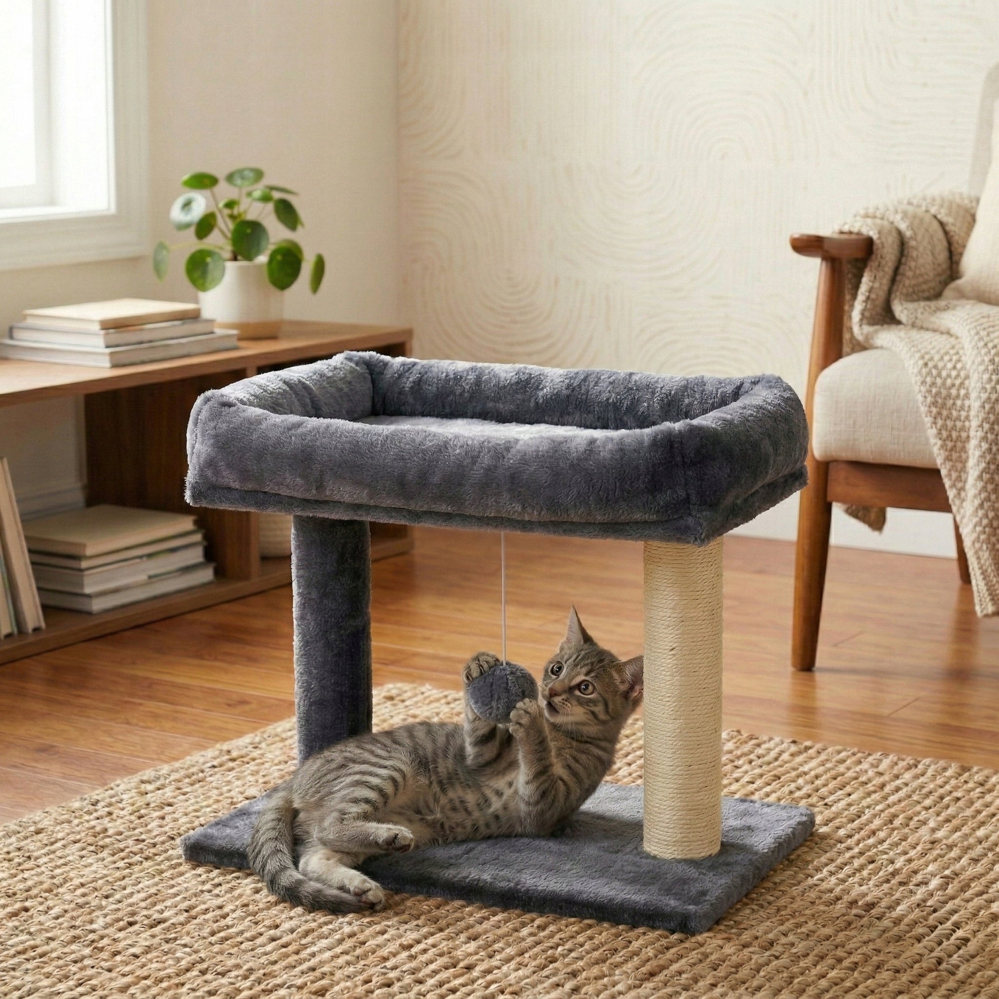 CAT SCRATCHER BED TOWER COUCH SCRATCHING POST SISAL TOY Brand Be-Active.pl