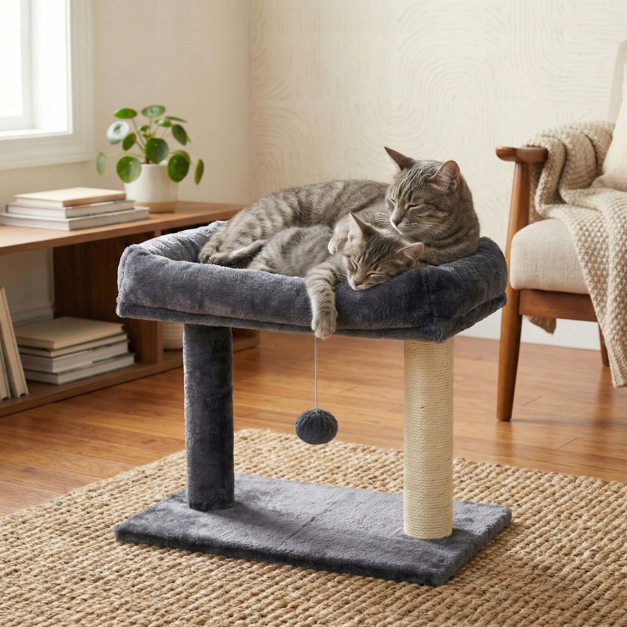 CAT SCRATCHER BED TOWER COUCH SCRATCHING POST SISAL TOY Packaging status original