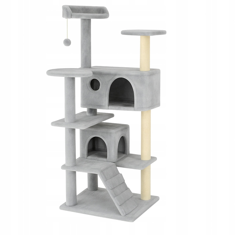 CAT SCRATCHER BED TOWER HOUSE POST TOY ON STRING GREY Manufacturer code ART-2589