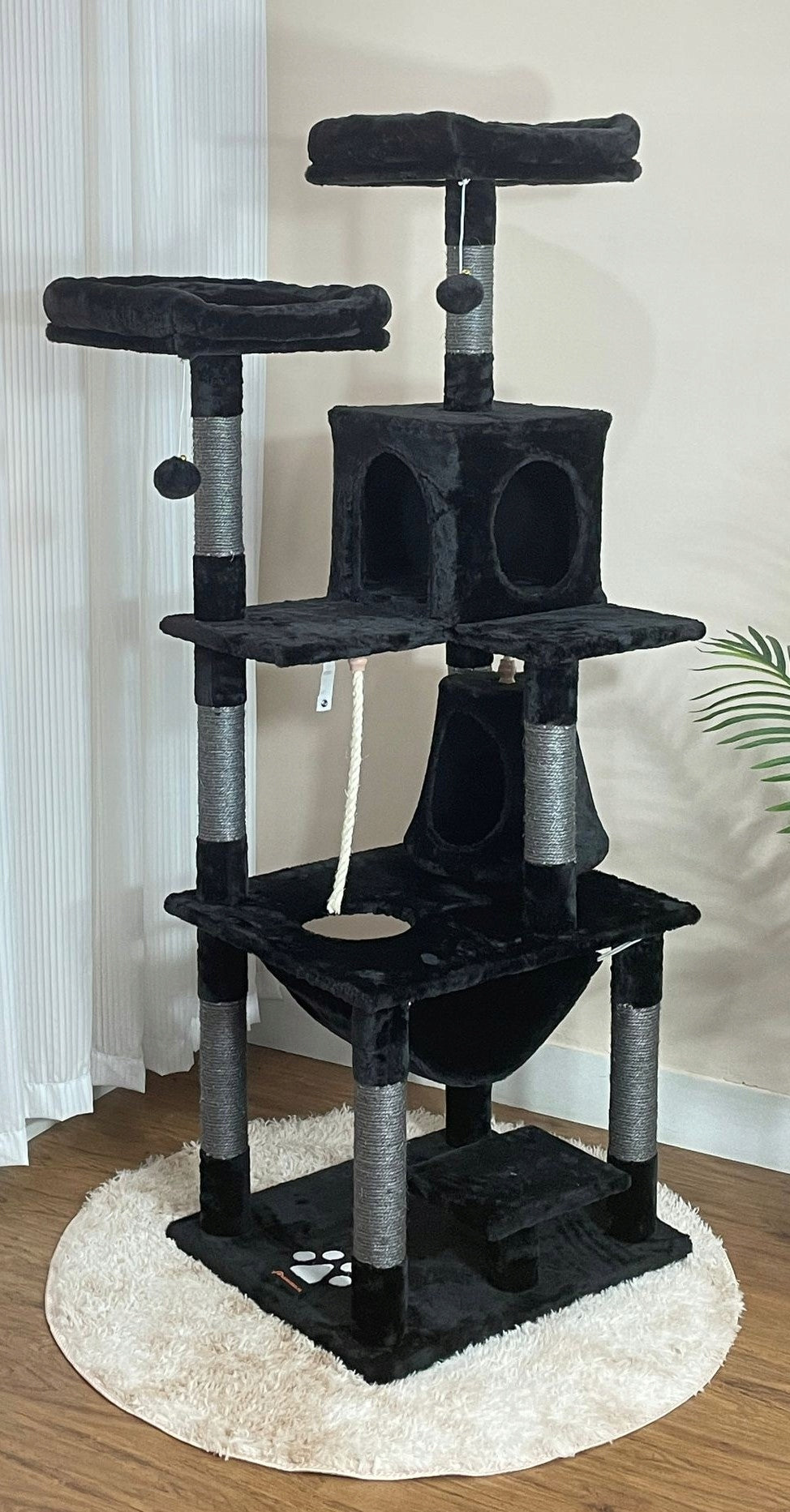 CAT SCRATCHER BLACK HOUSE BOOTH TREE TOWER XXL 170cm Manufacturer code DRAP00007CZ