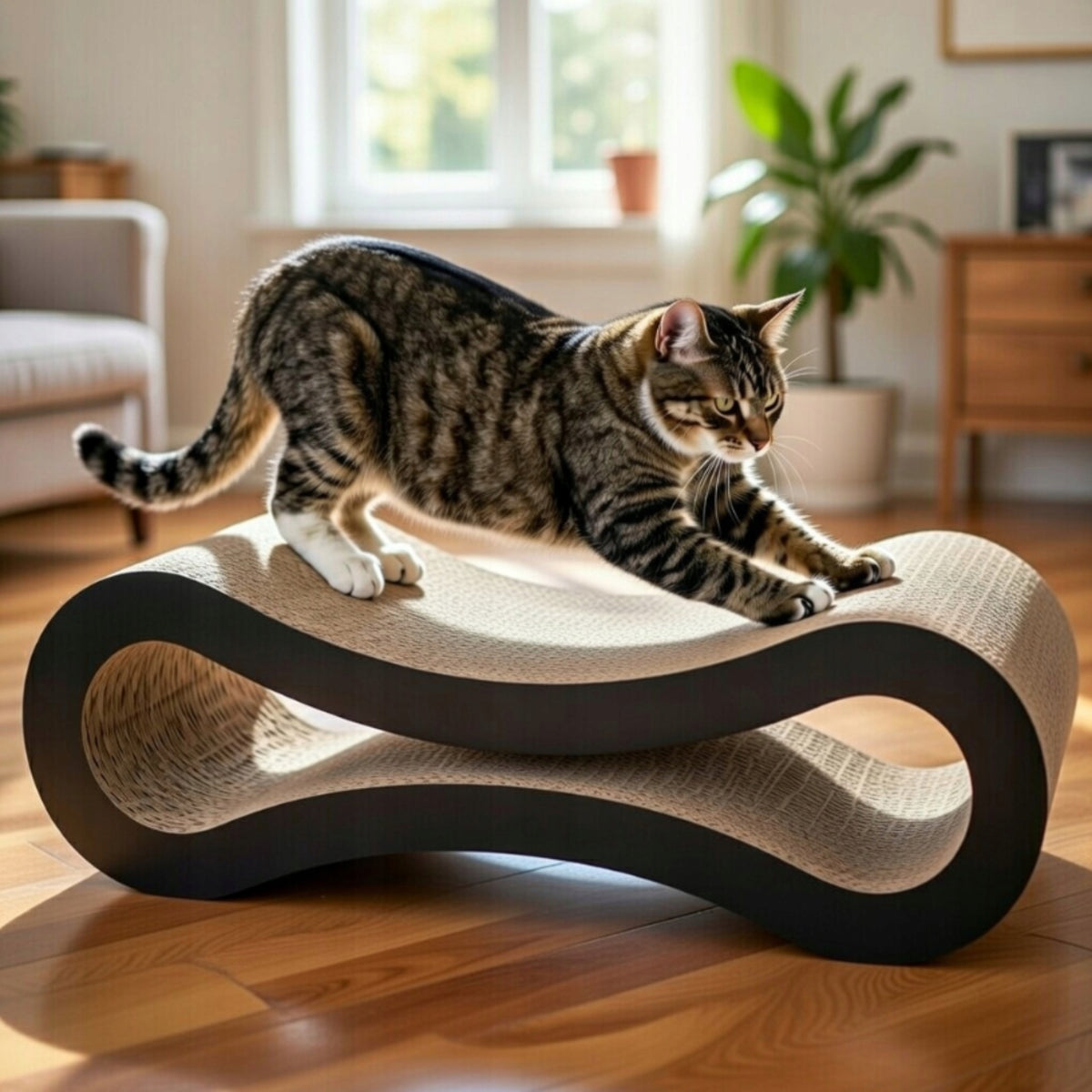 CAT SCRATCHER CARDBOARD BED 56cm LARGE CATS DESIGN NUXIE Manufacturer code DRAP_CZ_D