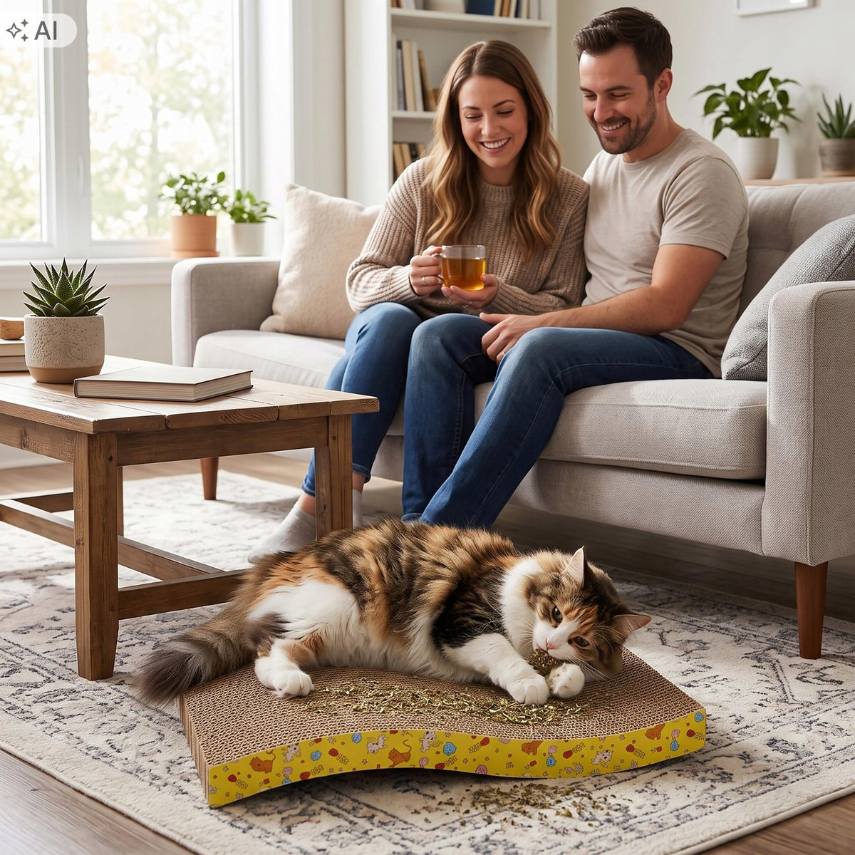 CAT SCRATCHER CARDBOARD WITH CATNIP BED WAVE OF CARDBOARD Manufacturer code PA1077