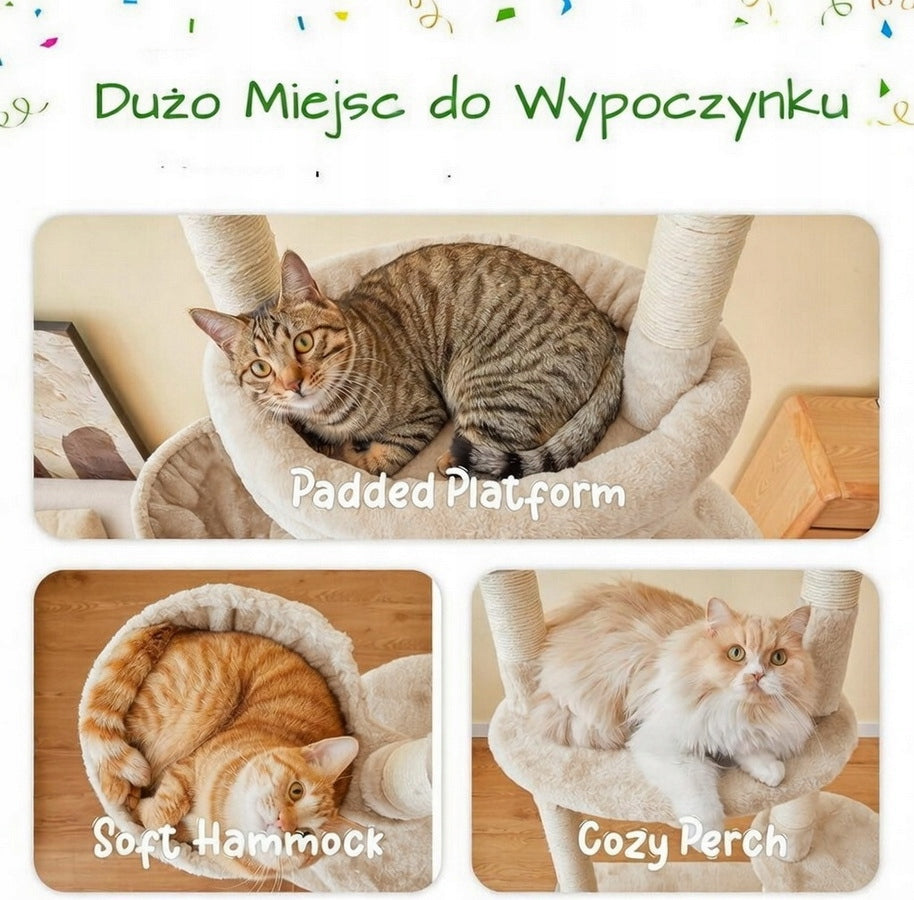 CAT SCRATCHER CEILING BASKET BED 238-258 cm Height (cm) higher than 220 cm