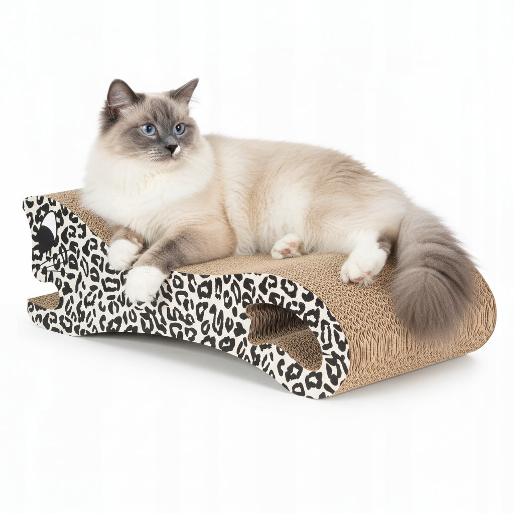 CAT SCRATCHER ECOLOGICAL BED MDF IN THE SHAPE OF A PANTHER CAT COIL Packaging status original