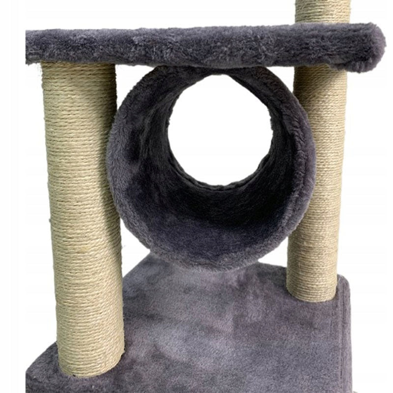 CAT SCRATCHER HOUSE BED POST MOUSE Color gray