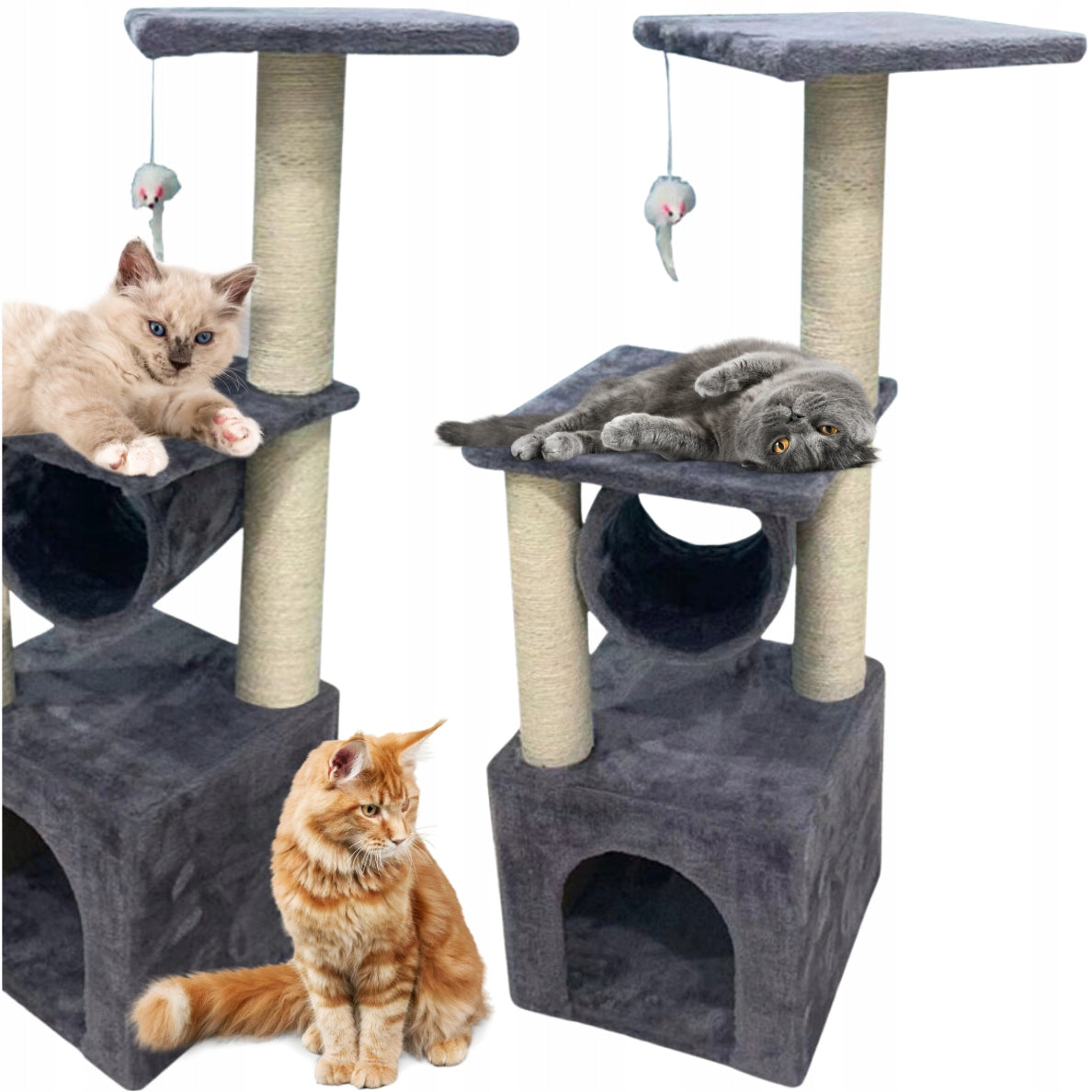 CAT SCRATCHER HOUSE BED POST MOUSE