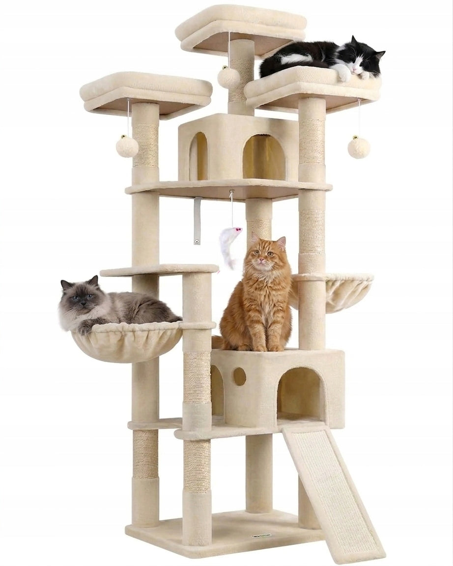 CAT SCRATCHER HOUSE BOOTH TREE TOWER XXL 211cm