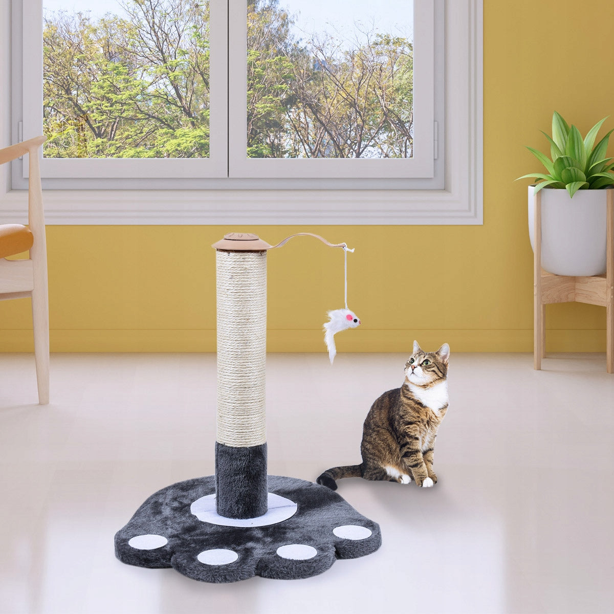 CAT SCRATCHER HOUSE TREE BED POST 42cm Packaging status original