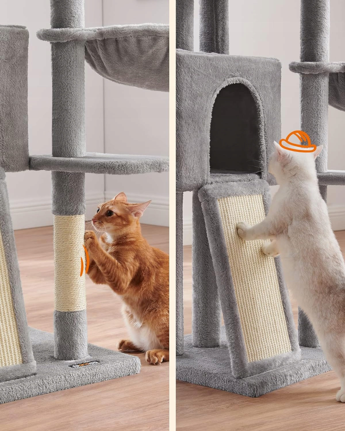 CAT SCRATCHER LARGE 4 LEVELS HIGH BED TOWER POST COTTAGE 135cm Kind tall scratching post bed scratching post scratching tower