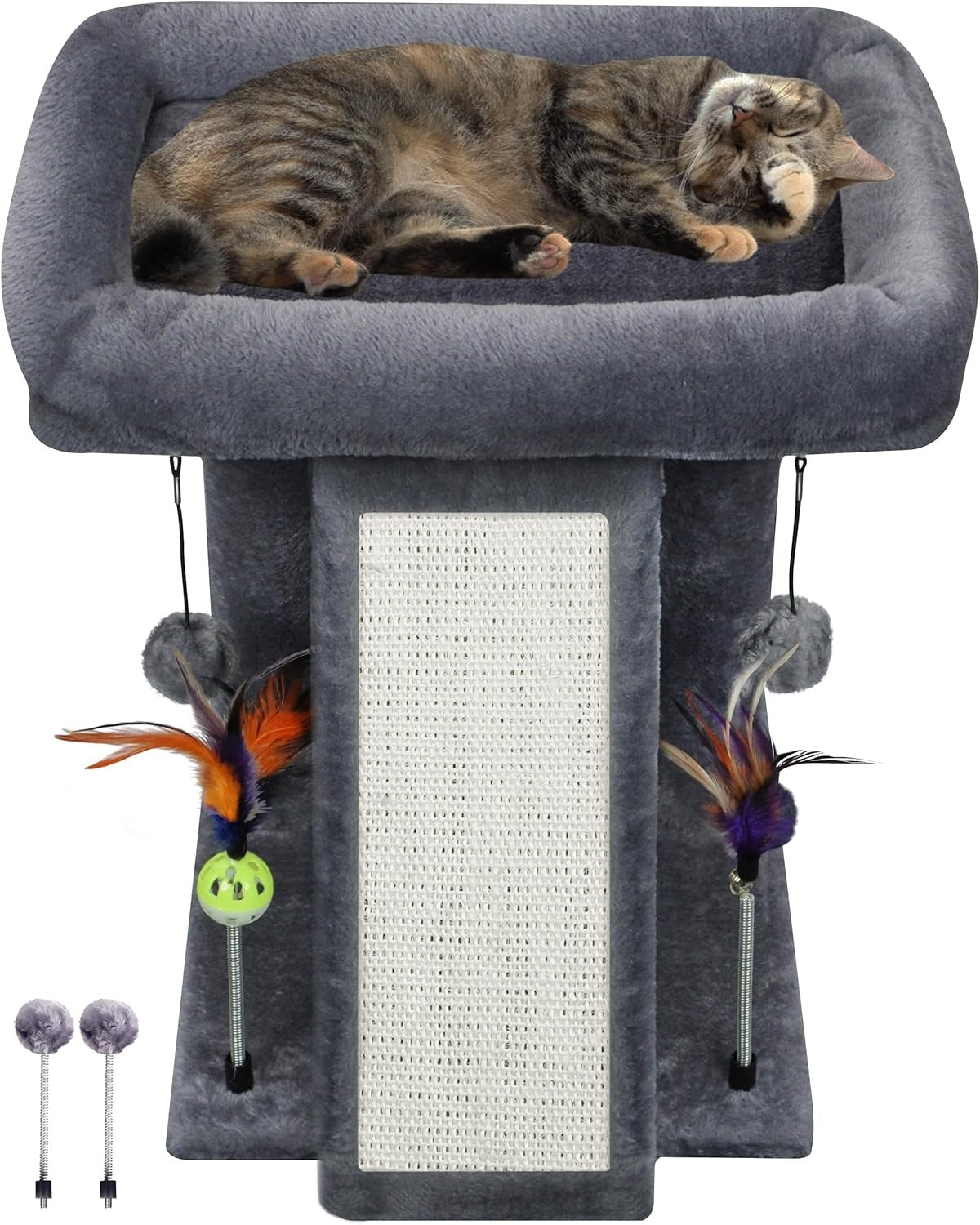 CAT SCRATCHER LOW STURDY FOR BIG SMALL CATS TOYS TREE C13