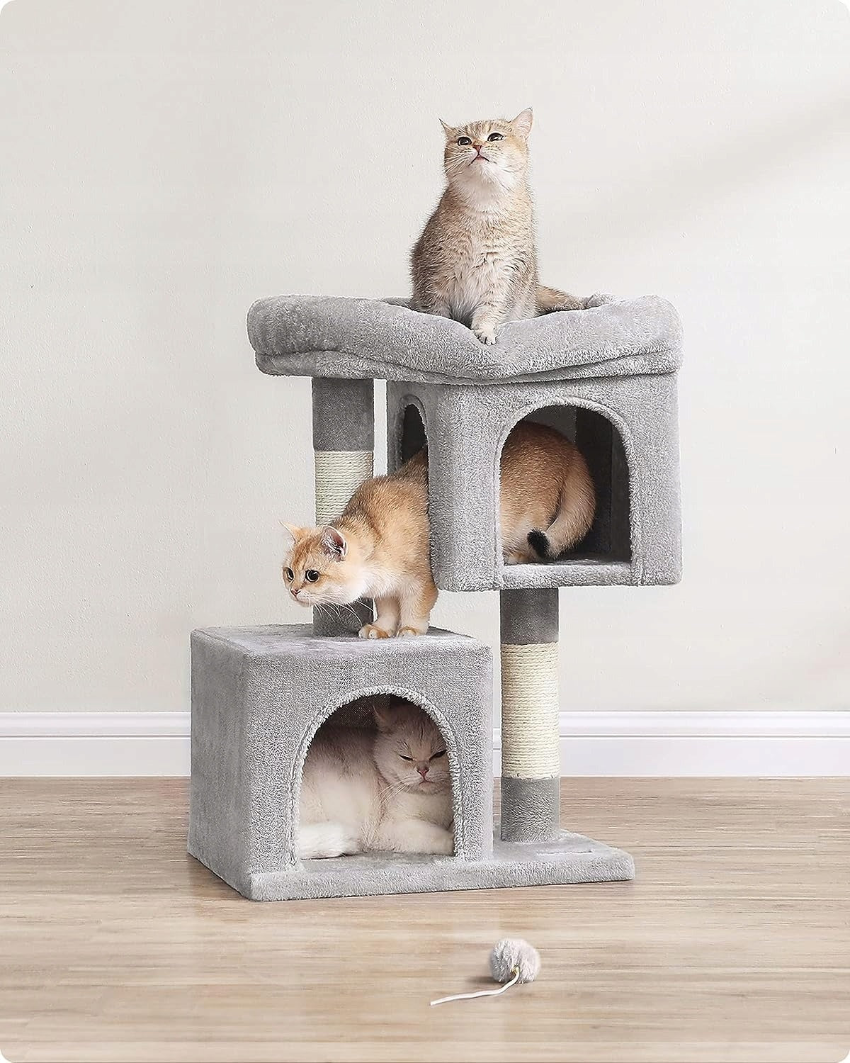 CAT SCRATCHER SMALL BED HOUSE CAVE POST SUN LOUNGER 2 LEVELS 67cm Trade name Drapak Dla Kota 67 cm Duży Wysoki Legowisko Słupek Do Drapania Wieża Szary